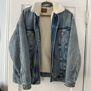 American Eagle Outfitters Fur-Lined Jean Jacket